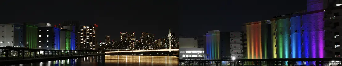 東京倉庫ライトアップ